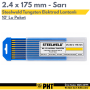 Steelweld Tungsten Elektrod Sarı 2.4 x 175 mm WL-15 Lantanlı Tungsten ( 10 Adet )