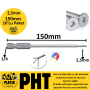 PHT Allen Bits Uç Uzun Boy Hex 2,5mm X 150mm PLT280077 ( 10 Adet )