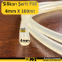 PHT Silikon Şerit Fitil Yuvarlak 4mm , Şerit Silikon Fitil Yuvarlak ( 100 Metre ) PLT2800666