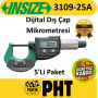 Insize 3109-25A Dijital Dış Çap Mikrometresi 0-25 mm / 0.001 mm/0,0005¨ ( 5 Adet )