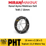 Miran makina tıkanıklık açma 16 mm spirali set