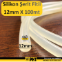 PHT Silikon Şerit Fitil Yuvarlak 12mm , Şerit Silikon Fitil Yuvarlak ( 100 Metre ) PLT2800671