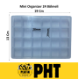 Mini Organizer Kutu 24 Bölmeli Şeffaf 19 x 13 Cm