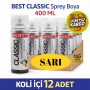 BEST SPREY BOYA CLASSIC 400 ML SARI ( 12 ADET )