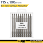 PHT Bist Torx Uç Uzun Manyetik T15x100mm ( 10 Adet ) PLT2800623