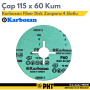 Karbosan Fiber Disk Zımpara 4 Slotlu 60 Kum 985819