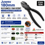 Juwex 180mm Yaylı Kuyumcu Yan Keski 0-3 mm Yumuşak ve Standart Tel Kesme, Sıfır Kapanan Ağız Siyah Renk PLT28000233