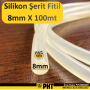 PHT Silikon Şerit Fitil Yuvarlak 8mm , Şerit Silikon Fitil Yuvarlak ( 100 Metre ) PLT2800669