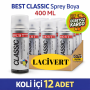 BEST SPREY BOYA CLASSIC 400 ML LACİVERT ( 12  ADET )