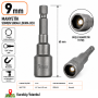 PHT 9 mm Manyetik Somun Sıkma Lokma Ucu 65 mm 1/4" Hex Şaftlı PLT28000648