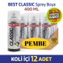 BEST SPREY BOYA CLASSIC 400 ML PEMBE ( 12 ADET )