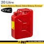 KNC 20 Litre Benzin Bidonu Metal, Yakıt Bidonu Kırmızı