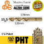 Mte Altın Seri Matkap Ucu 15,5mm HSS-E Paslanmaz Matkap Ucu ( 1 Adet ) B00005001550