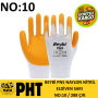 Beybi Naylon Nitril Eldiven No:10 ( 288 Çift ) PN5 Beyaz-Sarı