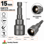 PHT 15 mm Manyetik Somun Sıkma Lokma Ucu 65 mm 1/4" Hex Şaftlı PLT28000654