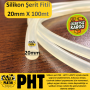 PHT Silikon Şerit Fitil Yuvarlak 20mm , Şerit Silikon Fitil Yuvarlak ( 100 Metre ) PLT2800675