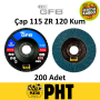 GFB Zirkonyum Flap Disk Zımpara 115mm- ZR100 Kum ( 200 Adet ) 2325