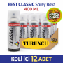 BEST SPREY BOYA CLASSIC 400 ML TURUNCU ( 12 ADET )