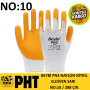 Beybi Naylon Nitril Eldiven No:10 ( 288 Çift ) PN3 Beyaz-Sarı