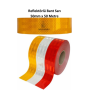 Tüvtürk Onaylı Reflektörlü Fosforlu Şerit Bant Reflek Ikaz Bandı Beyaz 50mm x 50 Metre 1 Top