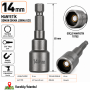 PHT 14 mm Manyetik Somun Sıkma Lokma Ucu 65 mm 1/4" Hex Şaftlı PLT28000653