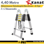 Kanat TCM-440 Alüminyum Teleskopik Merdiven 4,40 Metre 7+7 Basamaklı Çiftli A Tipi