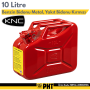 KNC 10 Litre Benzin Bidonu Metal, Yakıt Bidonu Kırmızı