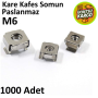 Paslanmaz Kafes Somun M6, Kare Somun, Kafes Somun Rack Kabinet ( 1000 Adet ) PKS0006